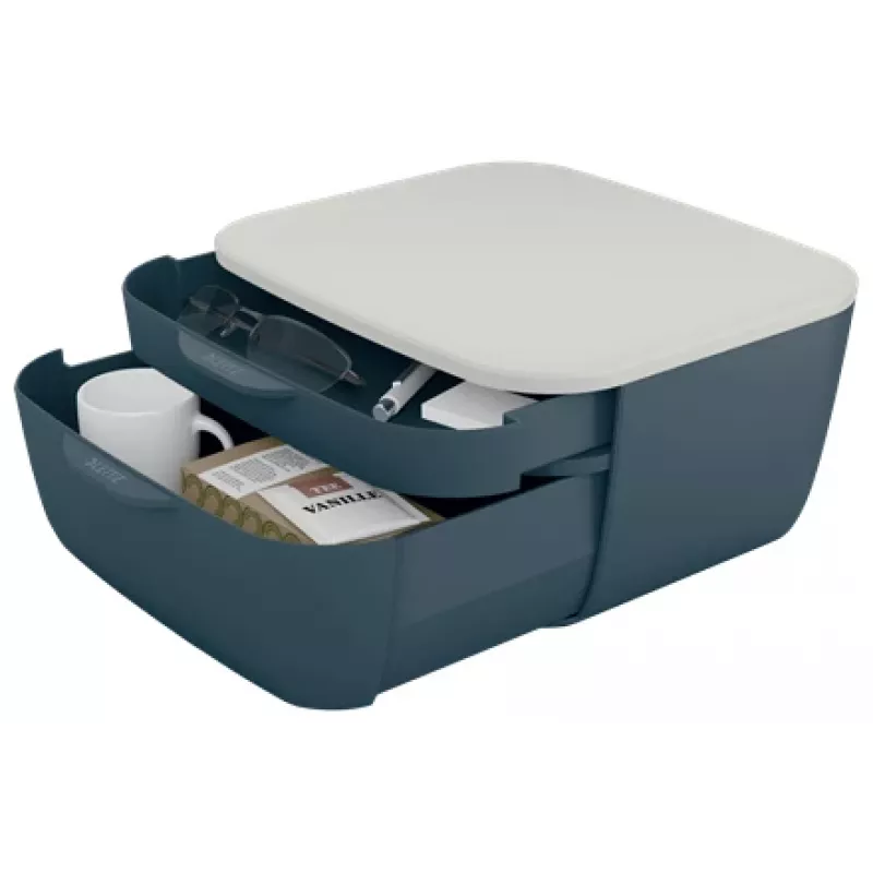Leitz Cosy sahtlikapp, 2 sahtlit, polüstüreen (PS), must, valge, 1 tk, 251 mm, 143 mm