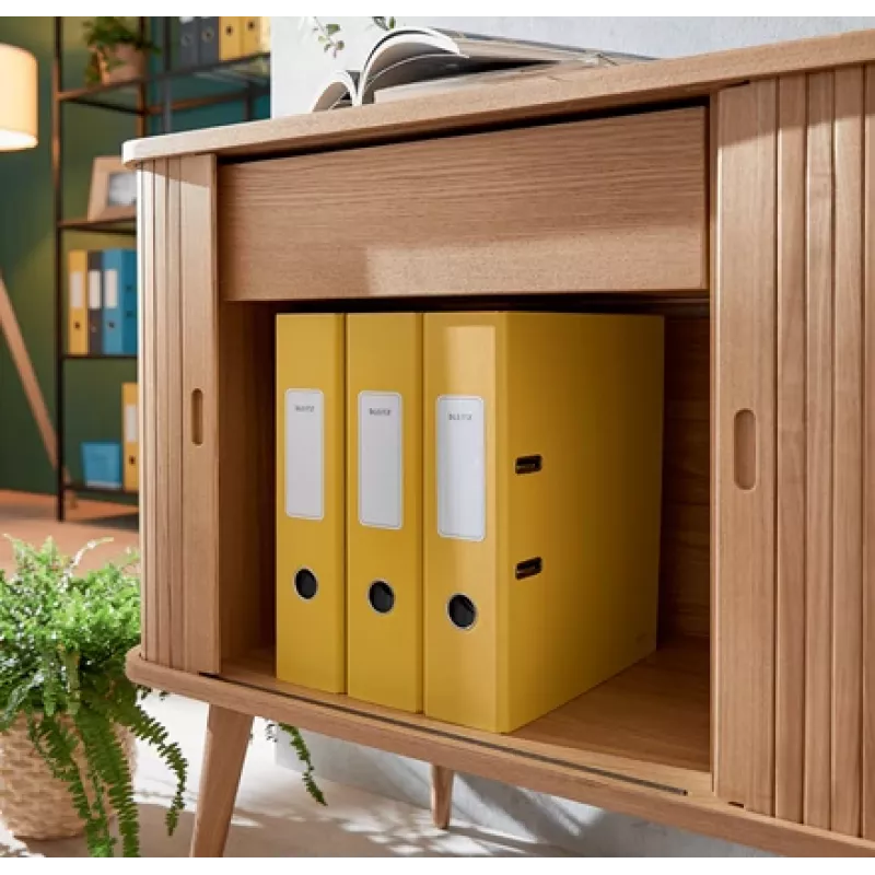 Leitz 180° Cosy kangkaust pehme puutega 80 mm, A4, kartong, kollane, tekstuurpind, 600 lehte, 80 g/m²