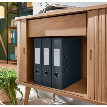 Leitz 180° Cosy kangkaust pehme puutega 80 mm, A4, kartong, must, tekstureeritud pind, 600 lehte, 80 g/m²