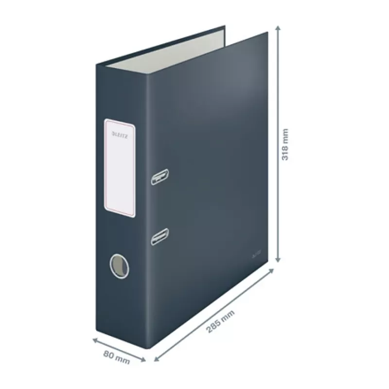 Leitz 180° Cosy kangkaust pehme puutega 80 mm, A4, kartong, must, tekstureeritud pind, 600 lehte, 80 g/m²
