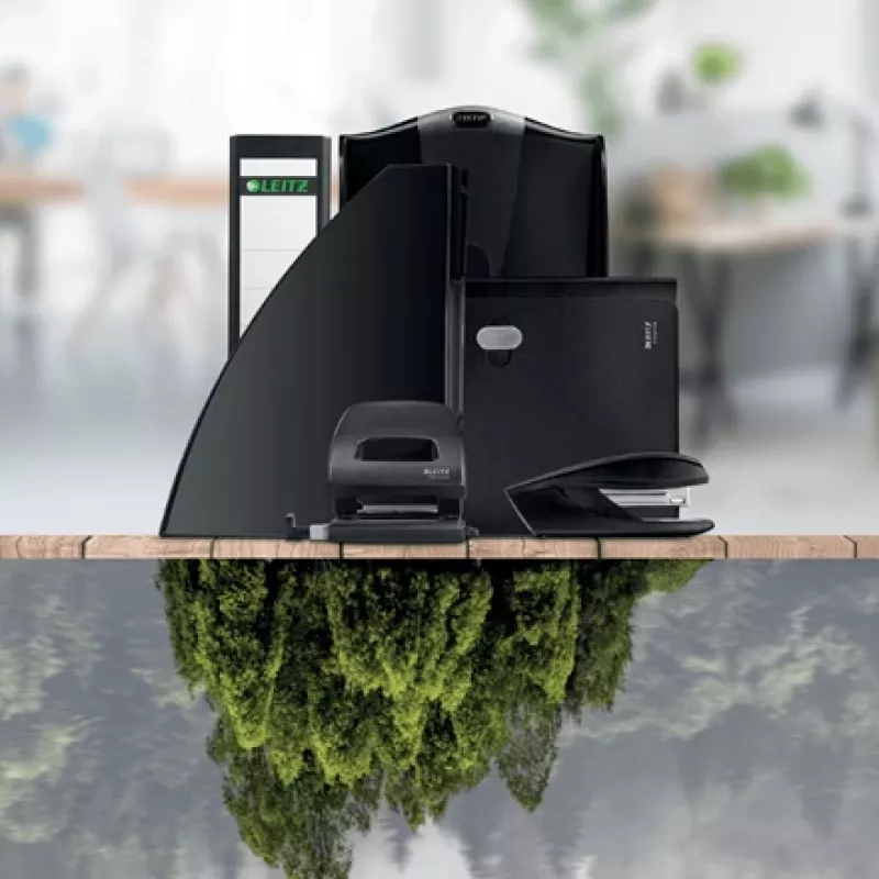 Leitz NeXXt Recycle auguraua, 30 lehte, Must, Plastik, 8 cm, 5,5 mm, A6