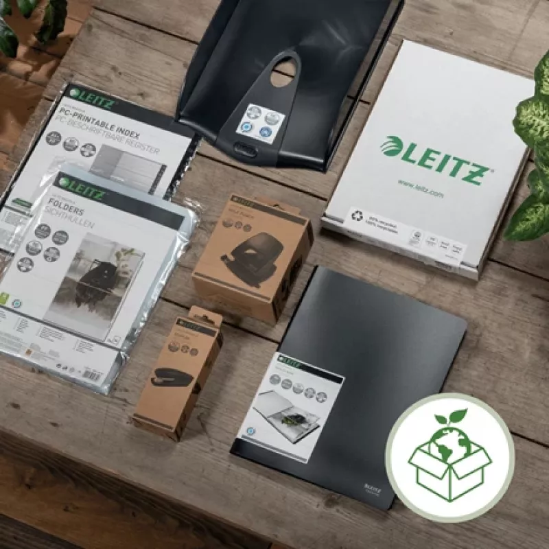 Leitz NeXXt Recycle auguraua, 30 lehte, Must, Plastik, 8 cm, 5,5 mm, A6