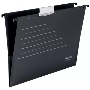 Leitz Alpha® taaskasutatud kartongist riputuskaust, A4, must, kartong, 80 g/m², 150 lehte, 348 mm