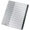 Leitz Recycle Index, PP, eriti lai, numbriliste vahelehtedega register, polüpropüleen (PP), must, valge, portree, A4 Maxi, 160 g/m²