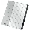 Leitz Recycle registriindeks, PP, eriti lai, numbriliste vahelehtedega register, polüpropüleen (PP), must, valge, portreeformaadis, A4 Maxi, 160 g/m²