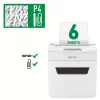 Leitz IQ Protect Premium paberipurustaja 6X P4, 4 x 40 mm, 10 L, 100 lehte, 55 dB, puutega, 6 lehte