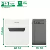 Leitz IQ Protect Premium paberipurustaja 6X P4, 4 x 40 mm, 10 L, 100 lehte, 55 dB, puutega, 6 lehte