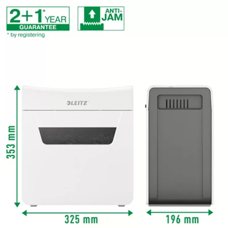Leitz IQ Protect Premium paberipurustaja 6X P4, 4 x 40 mm, 10 L, 100 lehte, 55 dB, puutega, 6 lehte