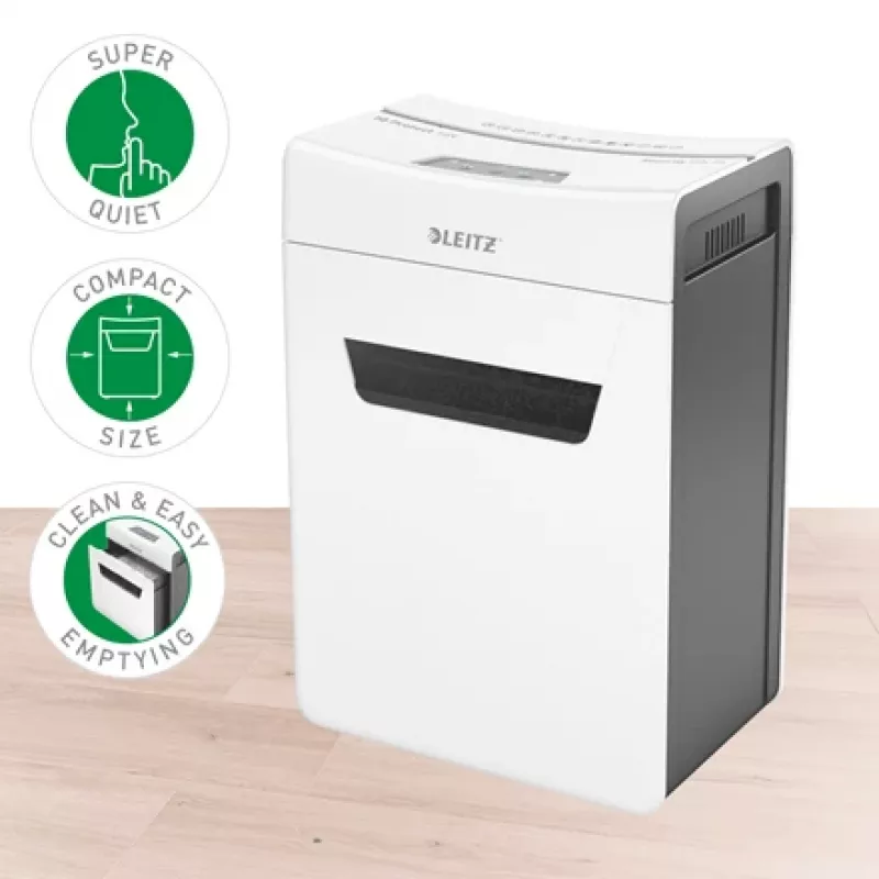 Leitz IQ Protect Premium paberipurustaja 10X P4, 4 x 40 mm, 18 L, 150 lehte, 55 dB, puutjuhtimine, 10 lehte
