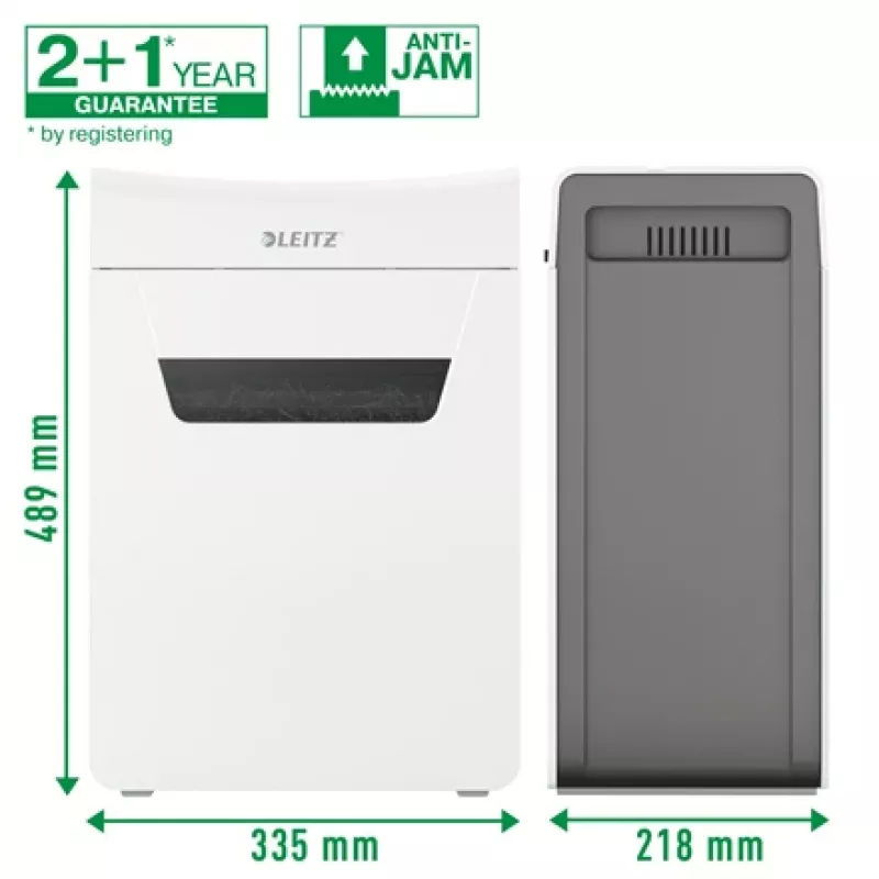 Leitz IQ Protect Premium paberipurustaja 10X P4, 4 x 40 mm, 18 L, 150 lehte, 55 dB, puutjuhtimine, 10 lehte
