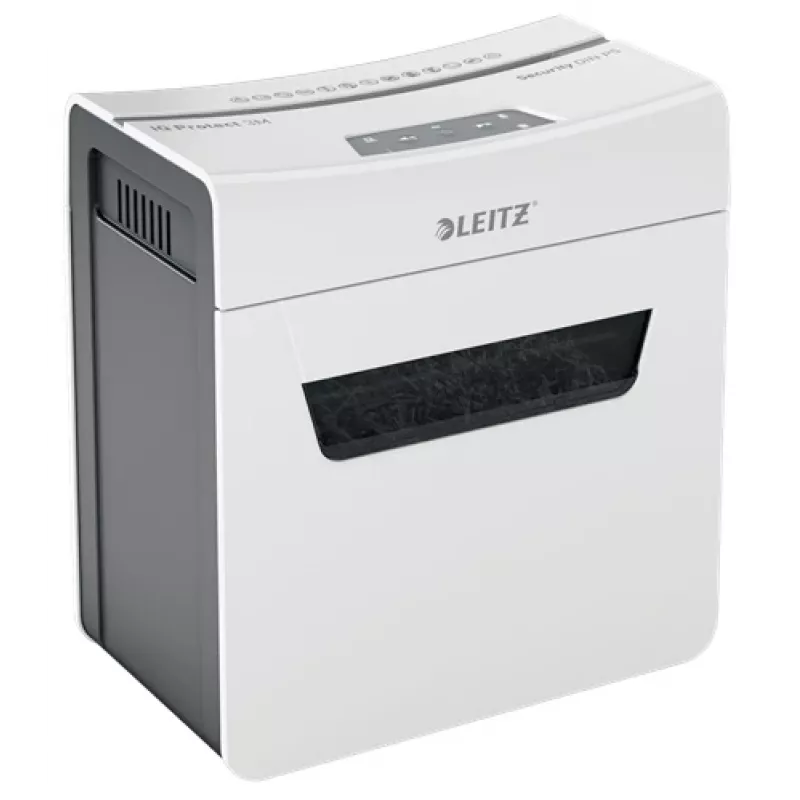 Leitz IQ Protect Premium paberipurustaja 3M P5, mikrohakkimine, 2 x 15 mm, 10 L, 125 lehte, 55 dB, puutetundlik