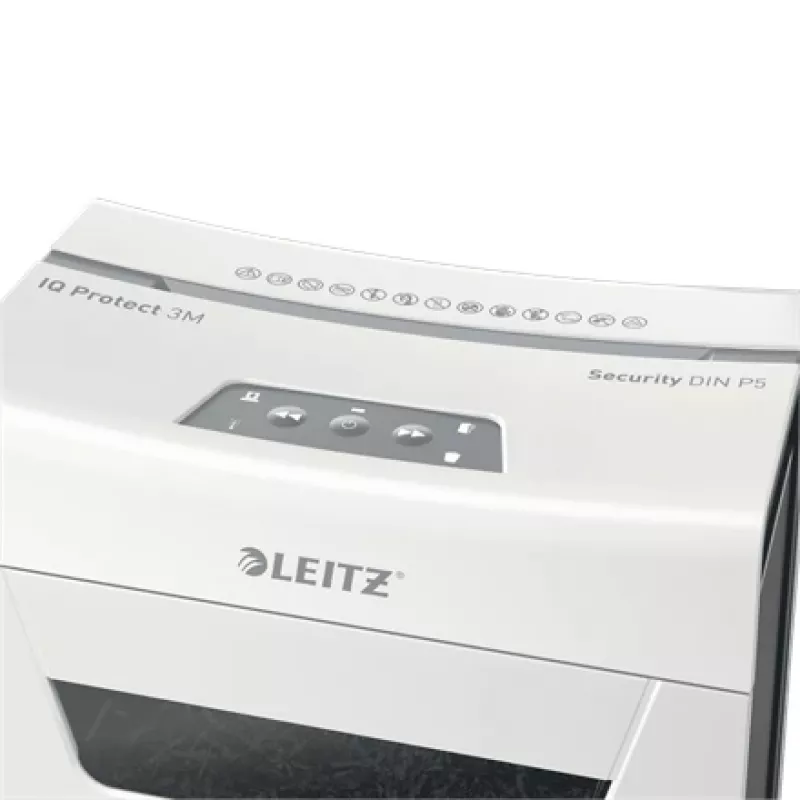Leitz IQ Protect Premium paberipurustaja 3M P5, mikrohakkimine, 2 x 15 mm, 10 L, 125 lehte, 55 dB, puutetundlik