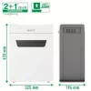 Leitz IQ Protect Premium paberipurustaja 4M P5, mikrohakkimine, 2 x 15 mm, 14 L, 150 lehte, 55 dB, puutetundlik