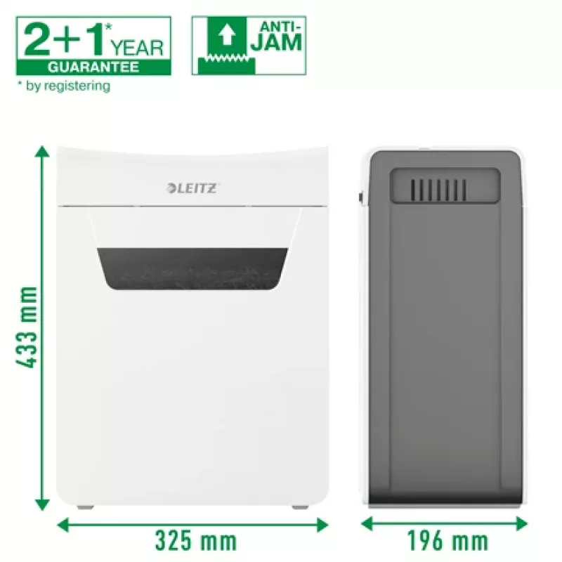 Leitz IQ Protect Premium paberipurustaja 4M P5, mikrohakkimine, 2 x 15 mm, 14 L, 150 lehte, 55 dB, puutetundlik