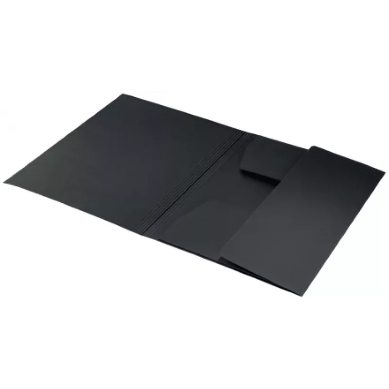 Leitz Recycle Card 3-flap kaust, Tavaline dokumendikaust, A4, Kartong, Must, Matt, 250 lehte
