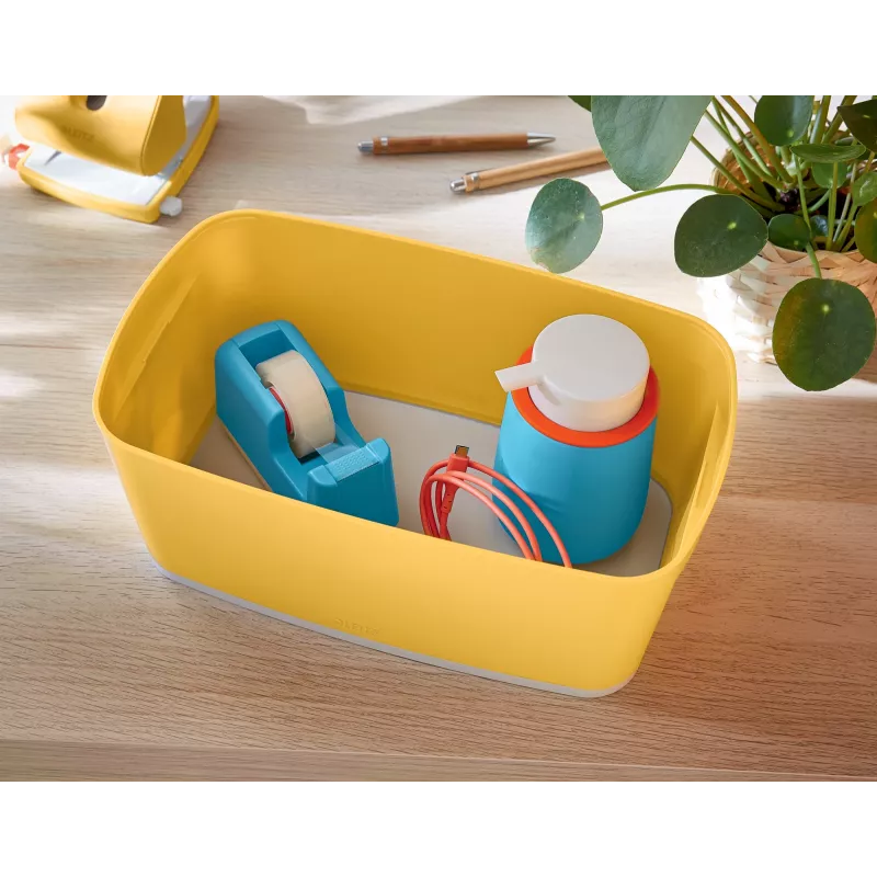 Leitz MyBox Cosy Small with lid, Storage Box, hoiukarp, kollane, ristkülikukujuline, plastik, ühevärviline, kollane