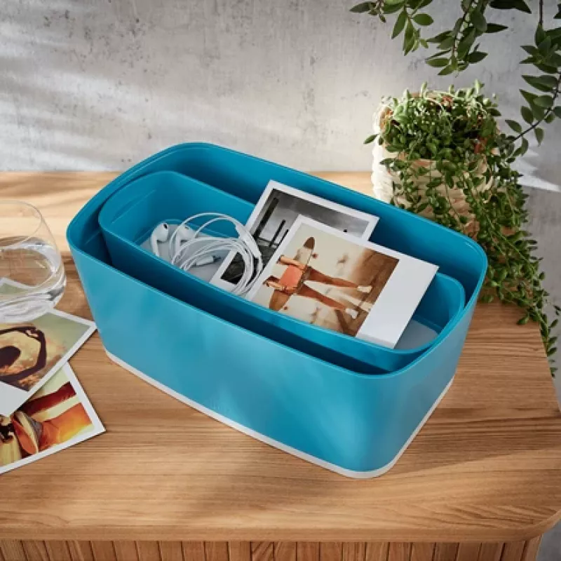 Leitz MyBox Cosy korraldaja kandik pikk, hoiustamine, hoiukarp, sinine, ristkülikukujuline, plastik, monokroomne, 307 mm
