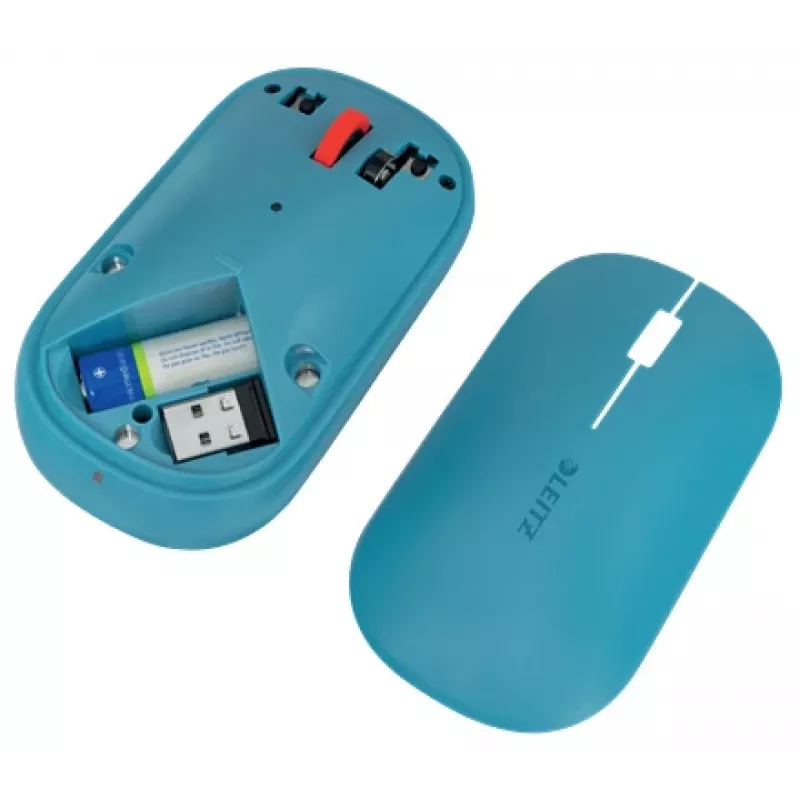 Leitz Cosy juhtmevaba hiir, mõlemakäeline, RF-juhtmevaba + Bluetooth, 4000 DPI, sinine