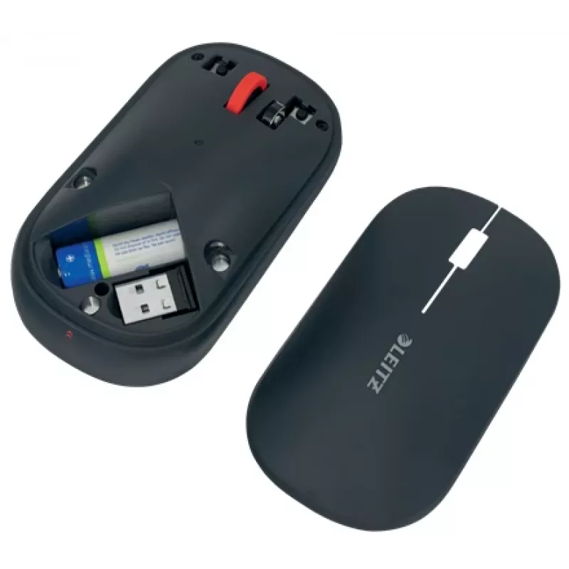 Leitz Cosy juhtmevaba hiir, mõlemakäeline, RF-juhtmevaba + Bluetooth, 4000 DPI, hall