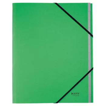 Leitz Recycle karbist vahelehtedega mapp, tavalise failikausta tüüp, A4, kartong, roheline, 430 g/m², elastne kinnituspael