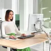Leitz Ergo ruumisäästlik ühe monitori käsi, klamber/läbiviigukinnitus, 9 kg, 43,2 cm (17 tolli), 81,3 cm (32 tolli), 100 x 100 mm, hall