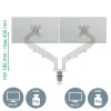 Leitz Ergo ruumisäästlik kahe monitori käsi, klamber/läbiviigukinnitus, 18 kg, 43,2 cm (17 tolli), 81,3 cm (32 tolli), 100 x 100 mm, hall