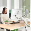 Leitz Ergo ruumisäästlik kahe monitori ja sülearvuti käsi, klamber/läbiviigukinnitus, 9 kg, 33 cm (13 tolli), 81,3 cm (32 tolli), 100 x 100 mm, hall