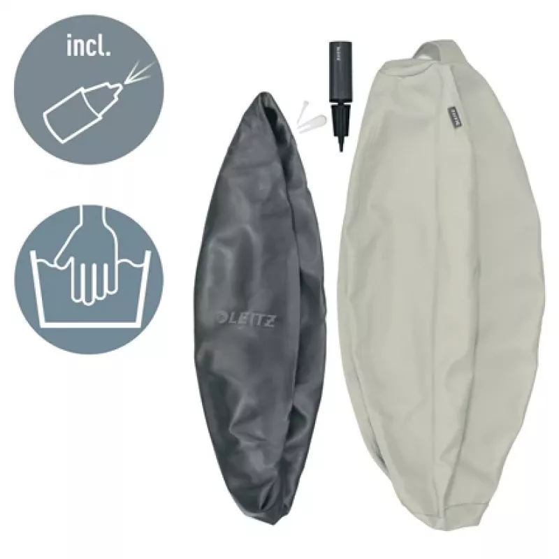 Leitz Ergo Active istumispall stoppfunktsiooniga 65 cm, hall, täissuuruses, 150 kg, täiskasvanud, täiskasvanu, TÜV