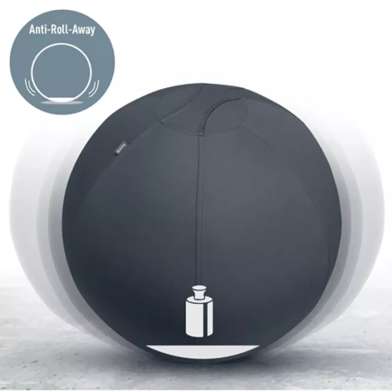 Leitz Ergo aktiivne istumispall pidurdusfunktsiooniga 65 cm, hall, täissuuruses, 150 kg, TÜV, 65 cm, 2,87 kg