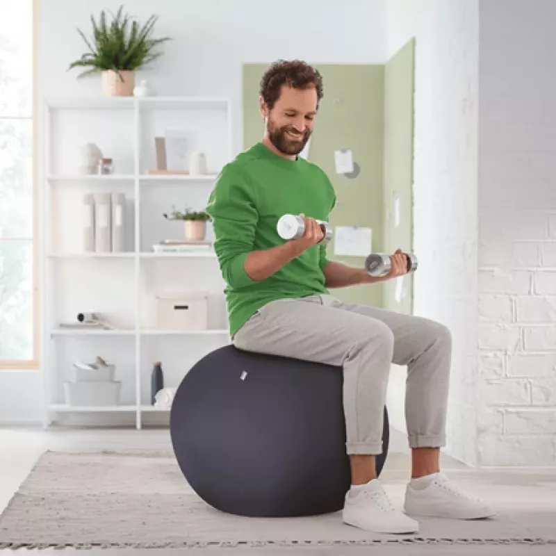 Leitz Ergo aktiivne istumispall pidurdusfunktsiooniga 65 cm, hall, täissuuruses, 150 kg, TÜV, 65 cm, 2,87 kg