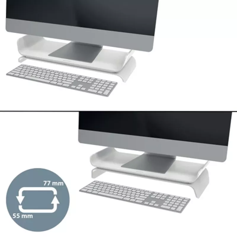 Leitz Ergo reguleeritav monitorialus, vabaltseisev, 68,6 cm (27 tolli), kõrguse reguleerimine, hall
