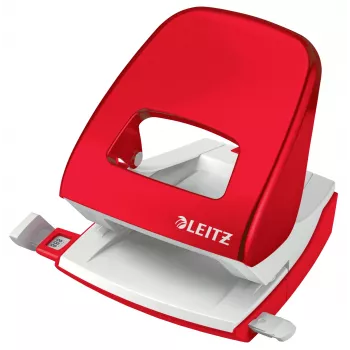 Leitz WOW 5008 metallist auguraua, 2-auguline / 30 lehte, 30 lehte, Punane, Valge, Metall, 8 cm, 5,5 mm, A6