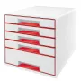 Leitz sahtlikapp WOW Cube 5 sahtliga, 5 sahtlit, Plast, 270 mm, 287 mm, 363 mm, 3.59 kg