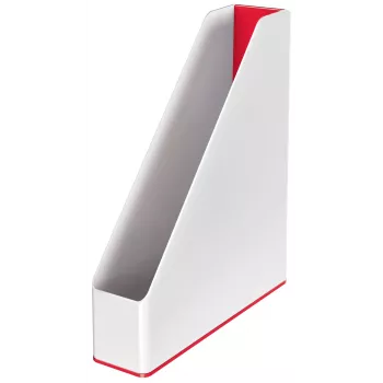 Leitz ajakirjahoidik WOW Dual Colour, punane, valge, plastik, A4, 73 mm, 318 mm, 272 mm