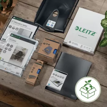 Leitz NeXXt Recycle auguraud, 30 lehte, punane, plast, 8 cm, 5,5 mm, A4, A5, A6, foolio, US-Quart, 8 x 8 x 8 cm