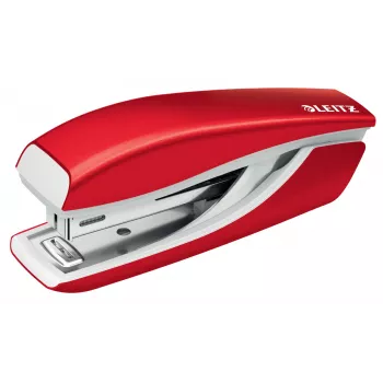 Leitz NeXXt WOW Metal Mini klammerdaja, 10 lehte, punane, metall, plast, 80 g/m², 3,5 cm, ülalt laadimine