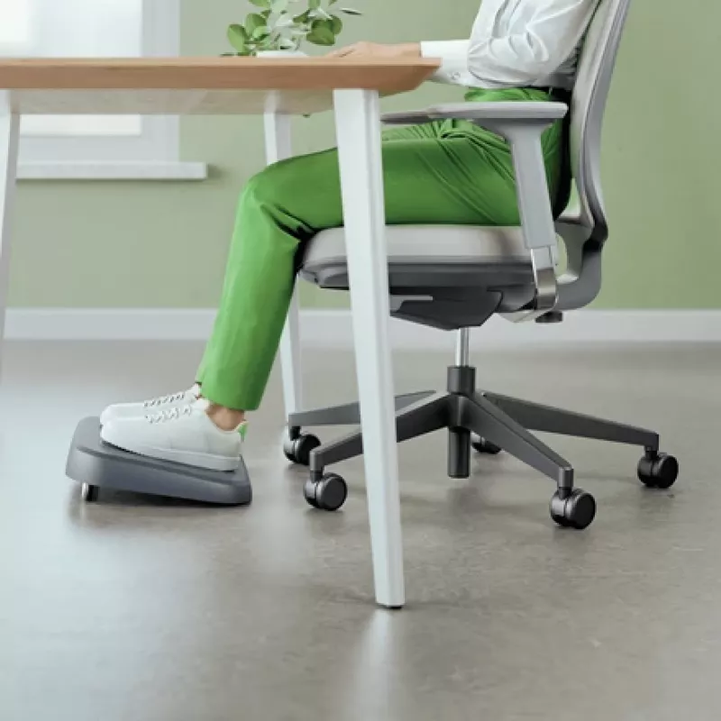 Leitz Ergo reguleeritav lauajalatsi, 80% taaskasutatud plastikust, hall, taaskasutatud plastik, 34 cm, 42 cm, 340 mm, 420 mm