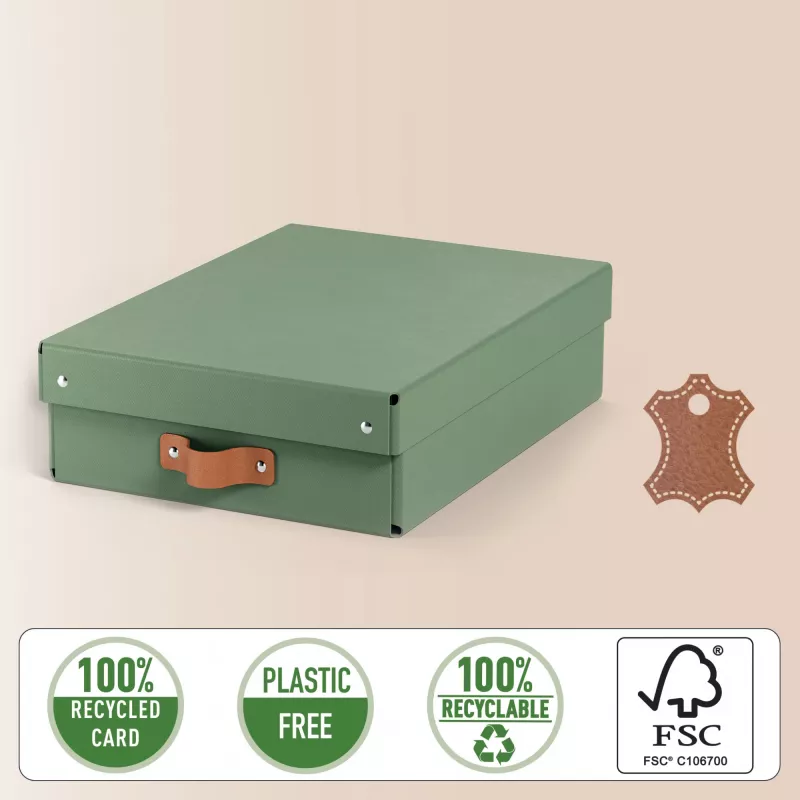 Leitz Puro hoiukarp kaanega, keskmine madal, 8L, 100% taaskasutatud kartong, 2 tk pakendis