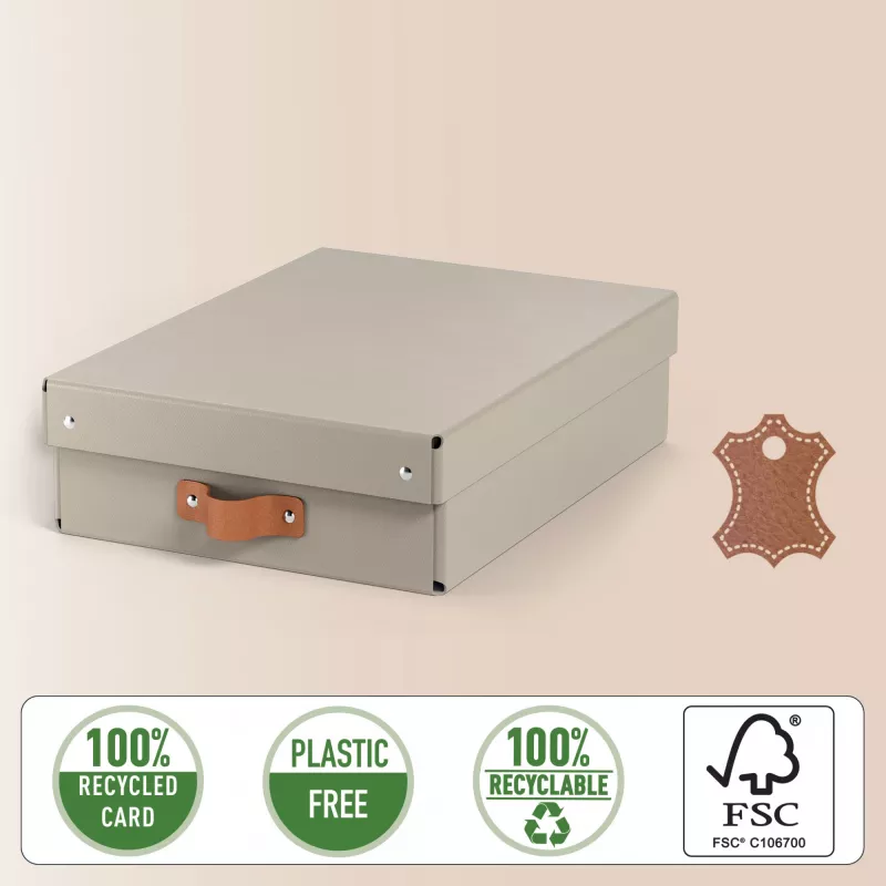 Leitz Puro hoiukast kaanega, keskmine madal, 8L, 100% taaskasutatud papp, 2 tk pakendis