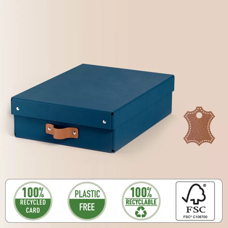 Leitz Puro hoiukast kaanega, keskmiselt madal, 8 L, 100% taaskasutatud kartong, komplektis 2 tk