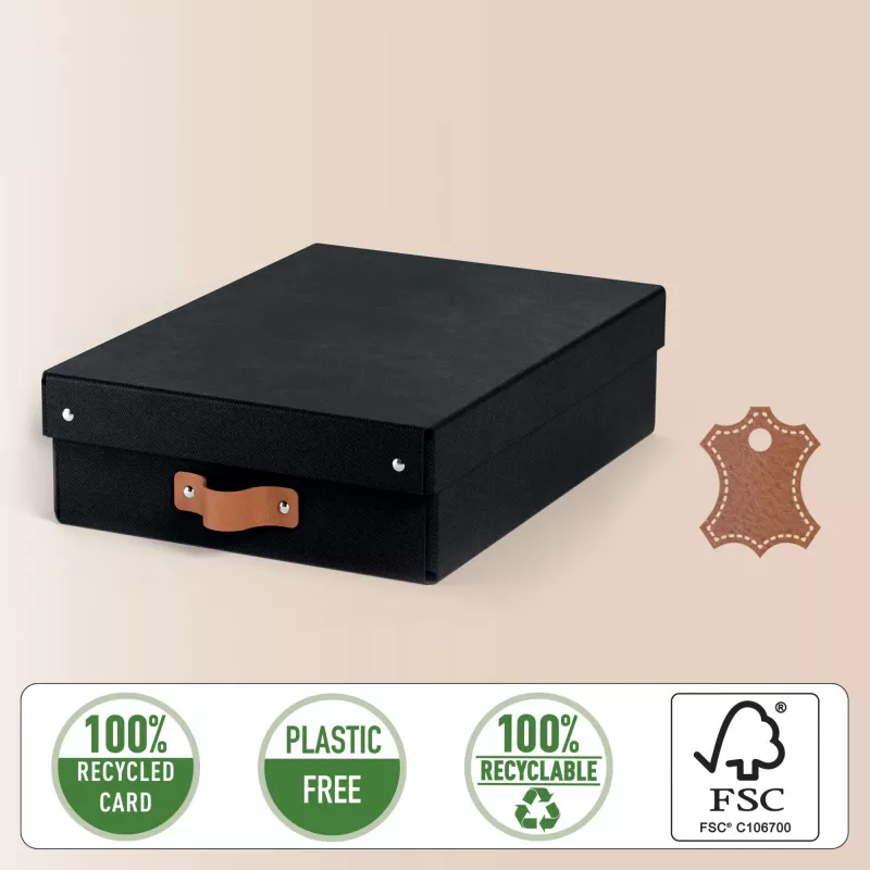 Leitz Puro hoiukast kaanega, keskmine madal, 8L, 100% taaskasutatud papp, 2 tk pakendis