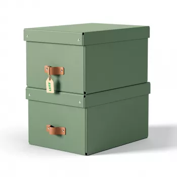 Leitz Puro hoiukast kaanega, keskmine, 17L, 100% taaskasutatud papp, pakis 2 tk