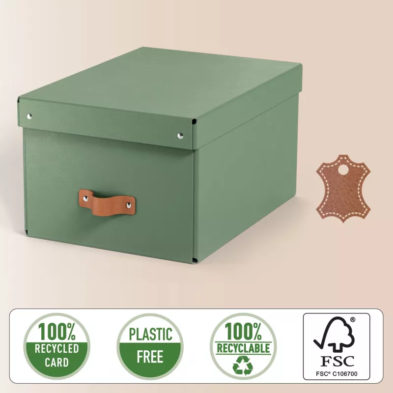 Leitz Puro hoiukast kaanega, keskmine, 17L, 100% taaskasutatud papp, pakis 2 tk