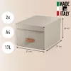 Leitz Puro hoiukarp kaanega, keskmine, 17 L, 100% taaskasutatud papp, pakis 2 tk