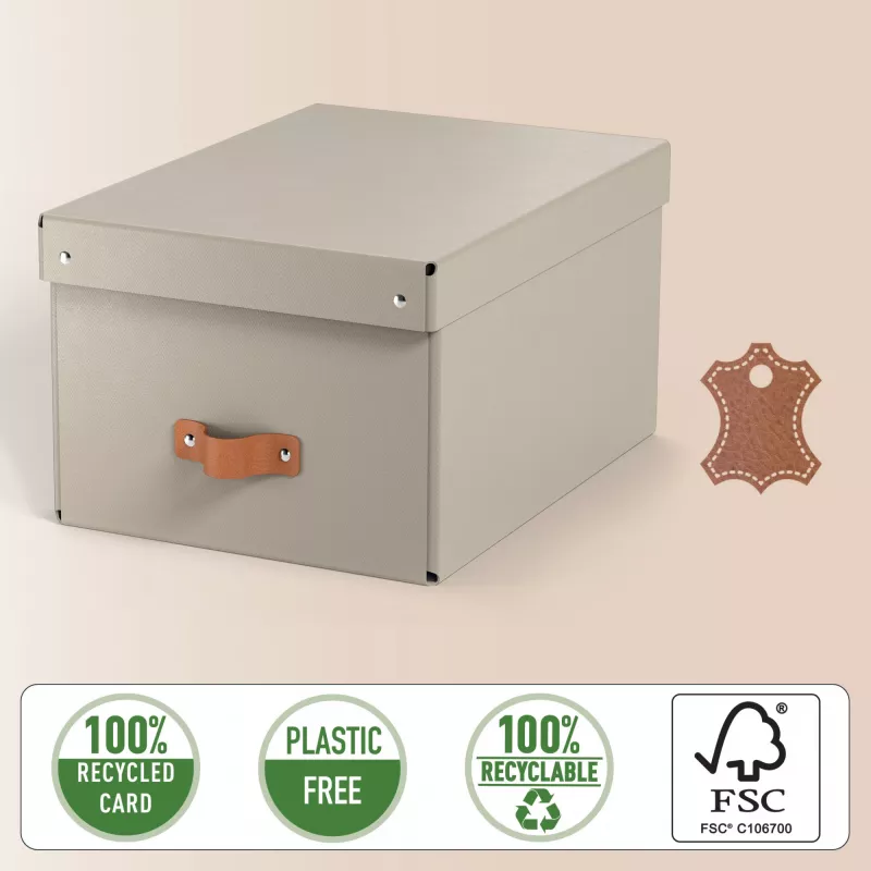 Leitz Puro hoiukarp kaanega, keskmine, 17 L, 100% taaskasutatud papp, pakis 2 tk