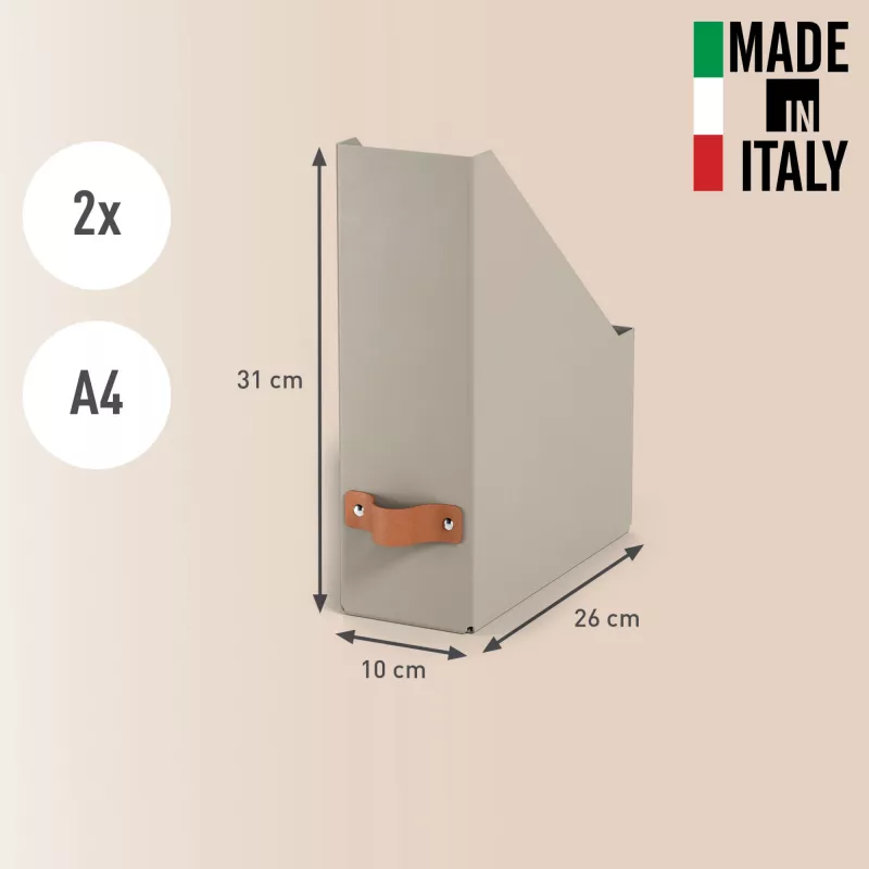 Leitz Puro ajakirjavutlar, 100% taaskasutatud kartong, pakendis 2 tk, Beež, Kartong, 100 mm, 260 mm, 310 mm, 310 g
