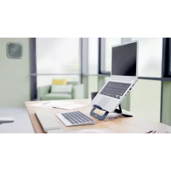 Leitz Ergo Aluminium üliõhuke reguleeritav sülearvutialus, sülearvuti- ja tahvelarvutihoidik, tumehall, alumiinium, 25.4 cm (10 tolli), 43.2 cm (17 tolli), 25.4 cm (10 tolli)