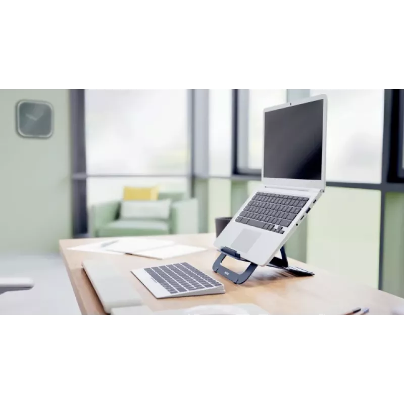 Leitz Ergo Aluminium üliõhuke reguleeritav sülearvutialus, sülearvuti- ja tahvelarvutihoidik, tumehall, alumiinium, 25.4 cm (10 tolli), 43.2 cm (17 tolli), 25.4 cm (10 tolli)
