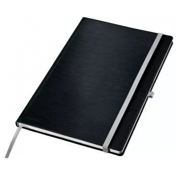Leitz Style märkmik A4 joonitud kõva kaanega, Monokromaatiline, Must, A4, 80 lehte, 100 g/m², Joonitud paber