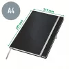 Leitz Style märkmik A4 joonitud kõva kaanega, Monokromaatiline, Must, A4, 80 lehte, 100 g/m², Joonitud paber
